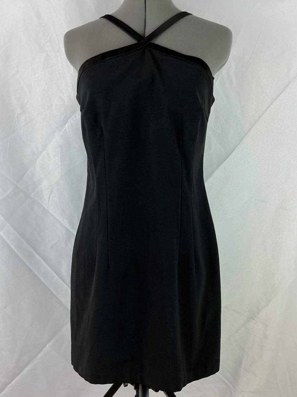 Caché Black Halter Body-con Women's Dress size L